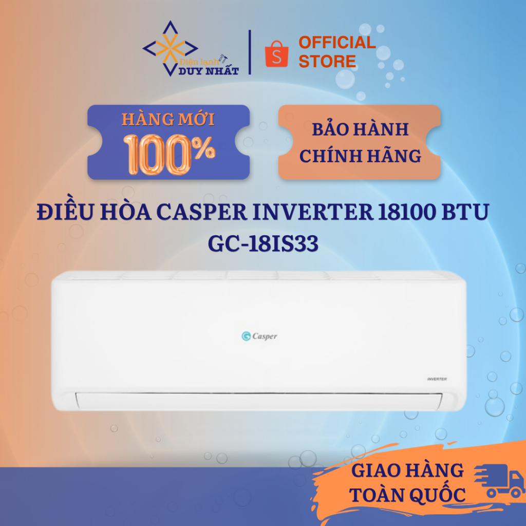 Điều hòa Casper Inverter 18100 BTU 2HP GC-18IS33