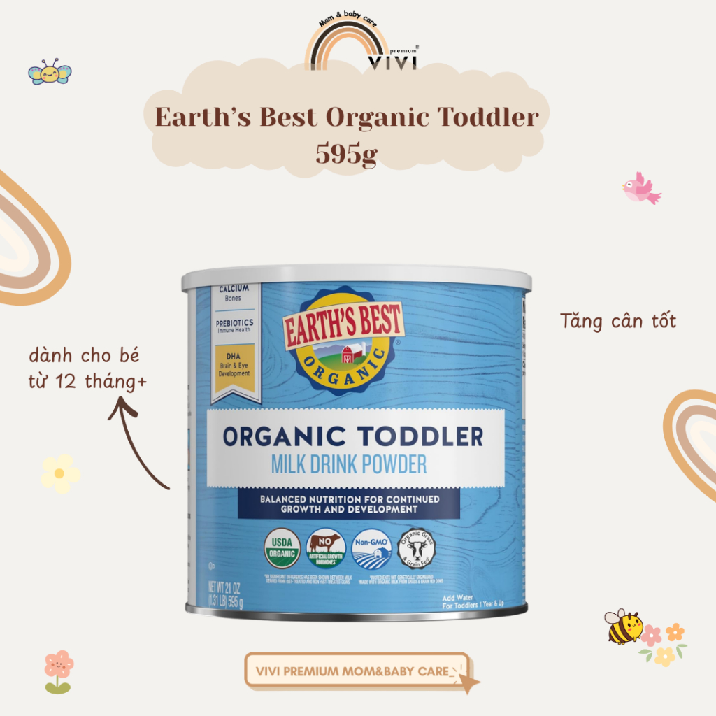 Sữa Earth's Best Organic Toddler - 595g