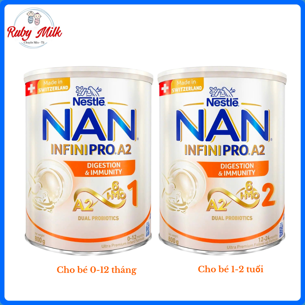 Sữa Bột Nestlé NAN INFINIPRO A2 Lon 800g (6HMO)
