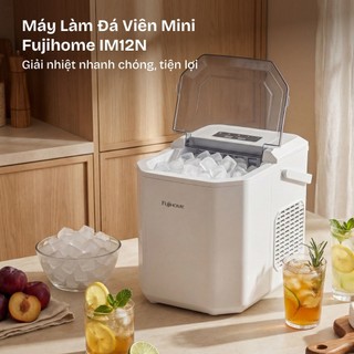 Máy làm đá mini Fujihome IM12N Cơ động Thiết kế nhỏ gọn – Dễ dàng di chuyển tiện lợi