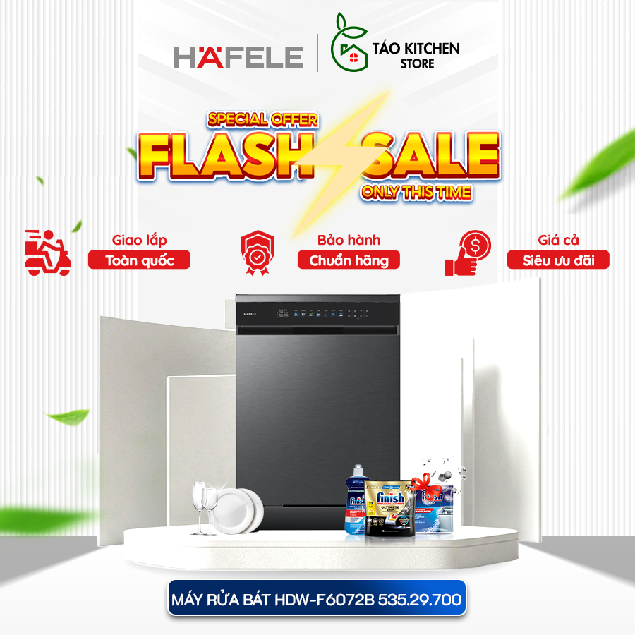 Hafele HDW-F6072B 535.29.700 Máy Rửa Bát Thông Minh 16 Bộ – Điều Khiển App Wifi