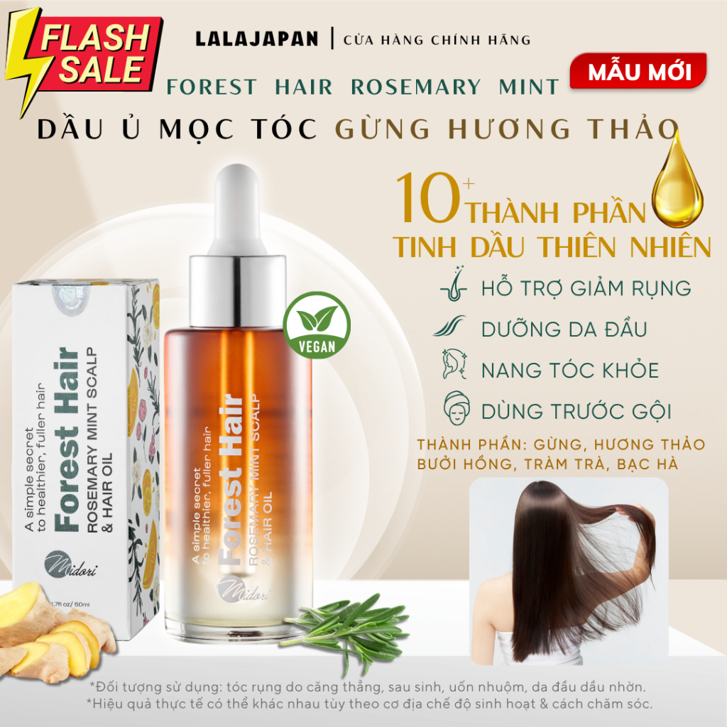 [SĂN SALE] Dầu ủ tóc và Xịt Mọc Tóc Forest Hair Rosemary Oil dưỡng nền da đầu hỗ trợ giảm rụng dưỡng nang tóc mọc tóc