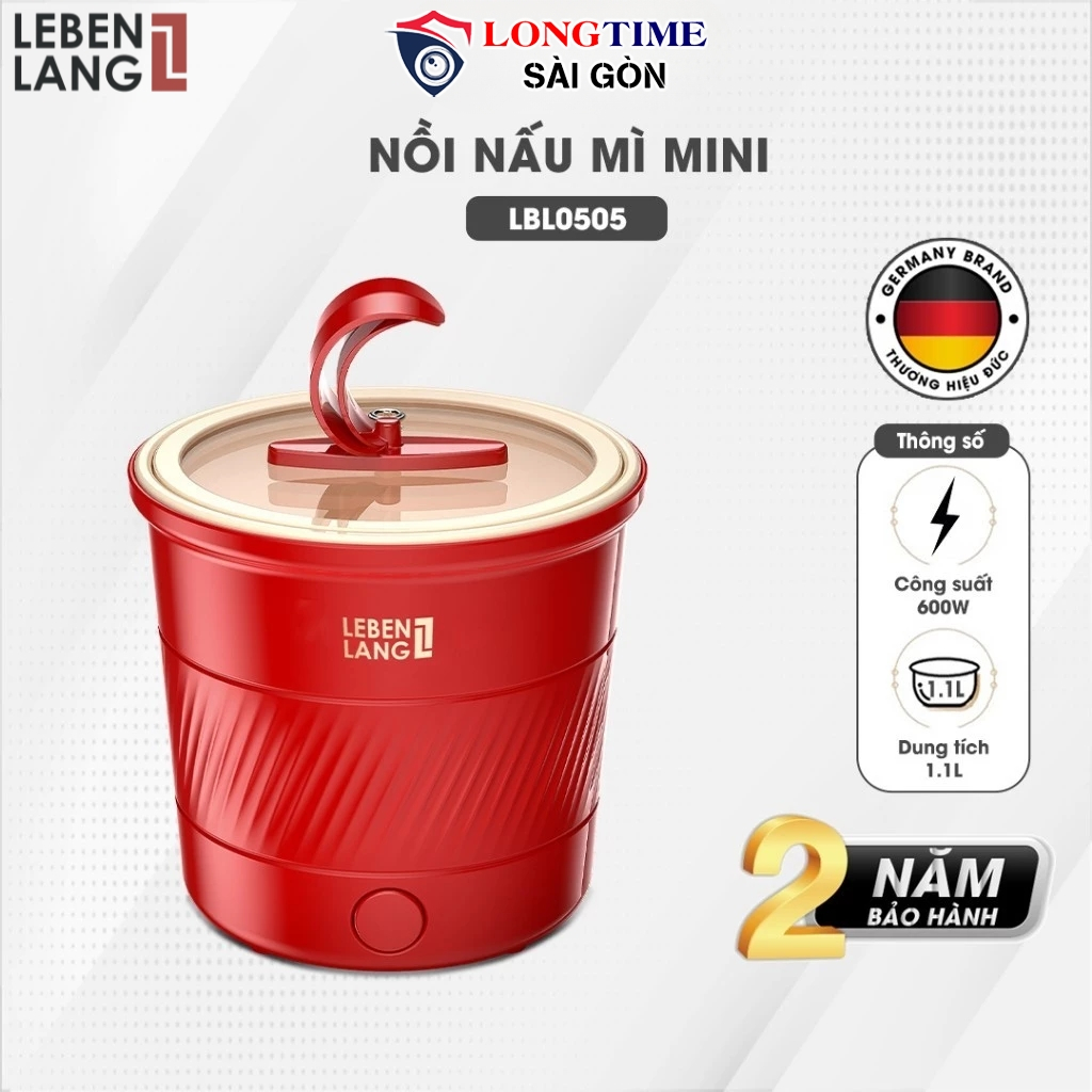 Nồi nấu mini Lebenlang LBL0505 - Nồi lẩu FA, Nồi nấu chống dính cho dân văn phòng tiện lợi