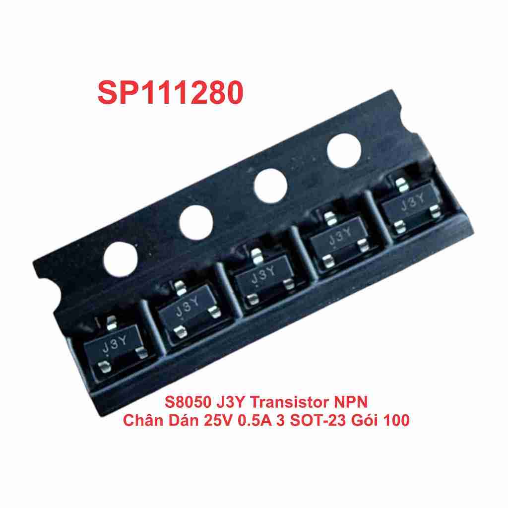 S8050 J3Y Transistor NPN 25V 0.5A 3 Chân SOT-23 Gói 100