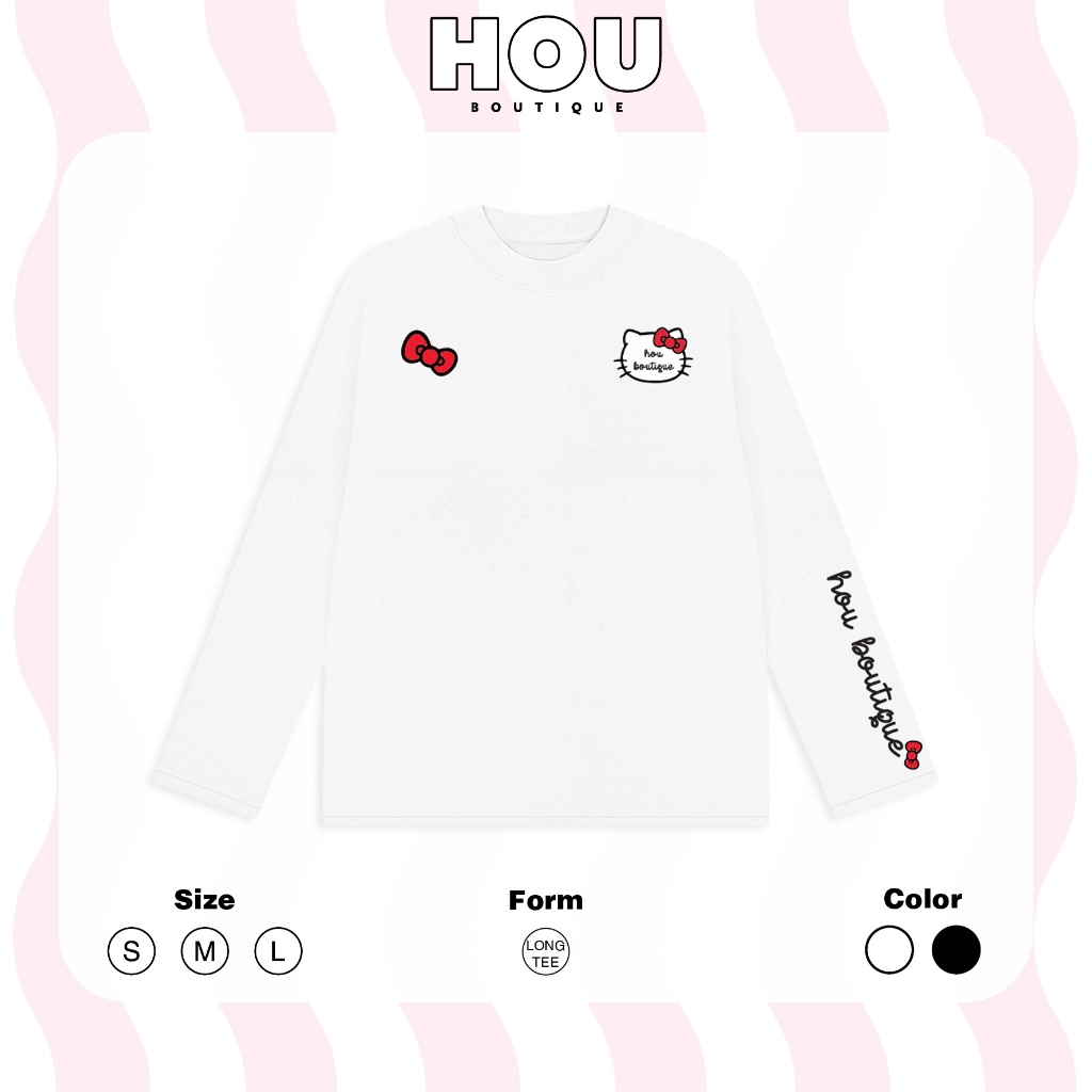 [Hàng Mới] Áo Thun Nữ Longtee tay dài, Thun coton 2 chiều premium, Cổ tròn HOU boutique Mẫu HOU Hell