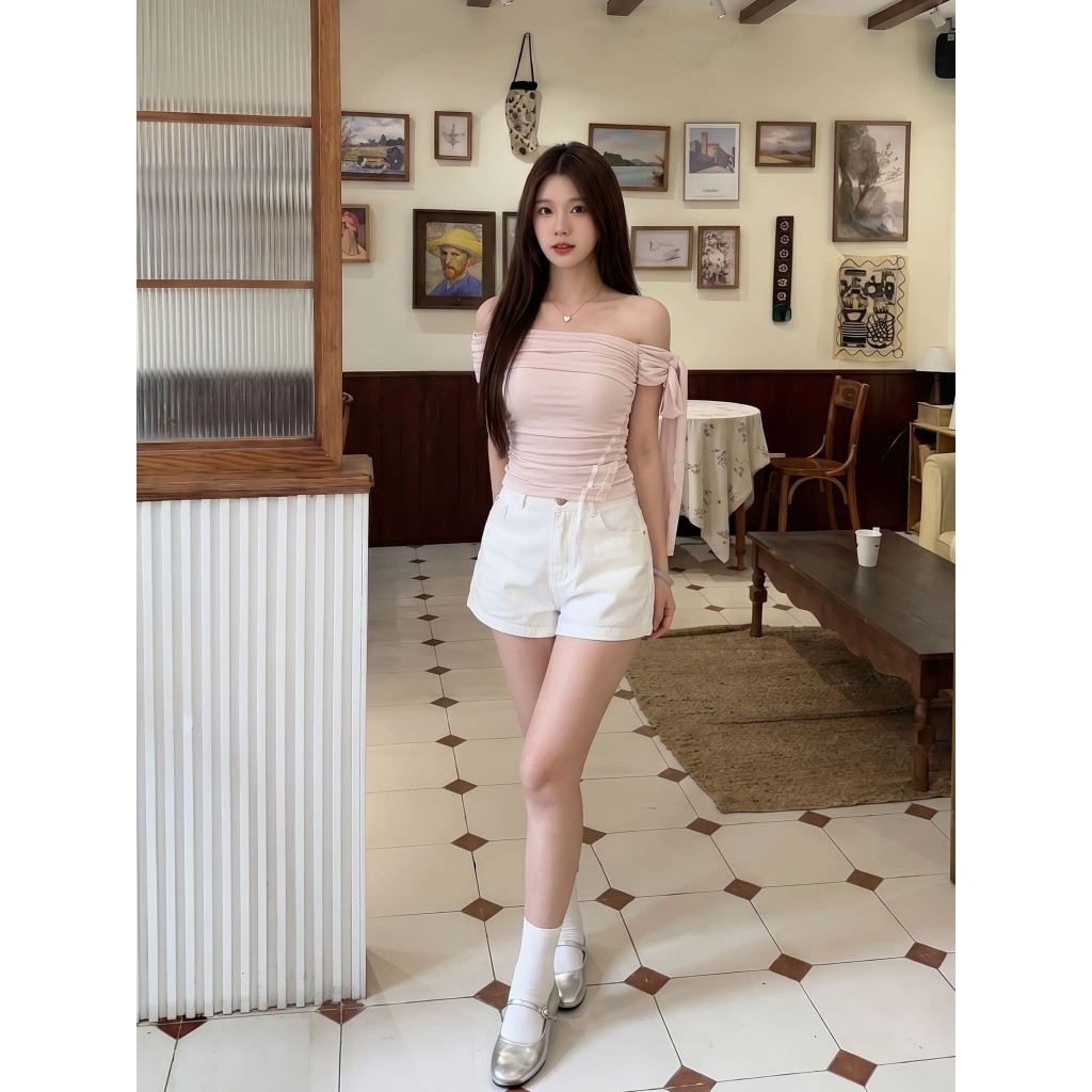 Quần đùi nữ cạp cao chất kaki mềm mát, quần short nữ basic đi cafe mùa hè (kèm quà tặng) QD01 | BigBuy360 - bigbuy360.vn