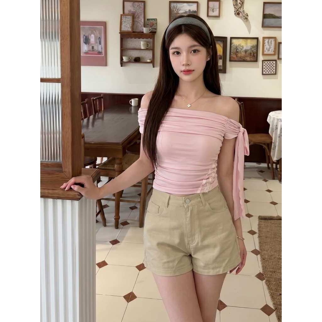 Quần đùi nữ cạp cao chất kaki mềm mát, quần short nữ basic đi cafe mùa hè (kèm quà tặng) QD01 | BigBuy360 - bigbuy360.vn