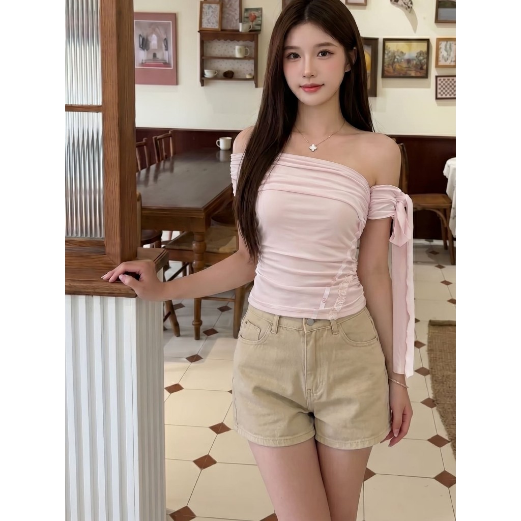 Quần đùi nữ cạp cao chất kaki mềm mát, quần short nữ basic đi cafe mùa hè (kèm quà tặng) QD01 | BigBuy360 - bigbuy360.vn