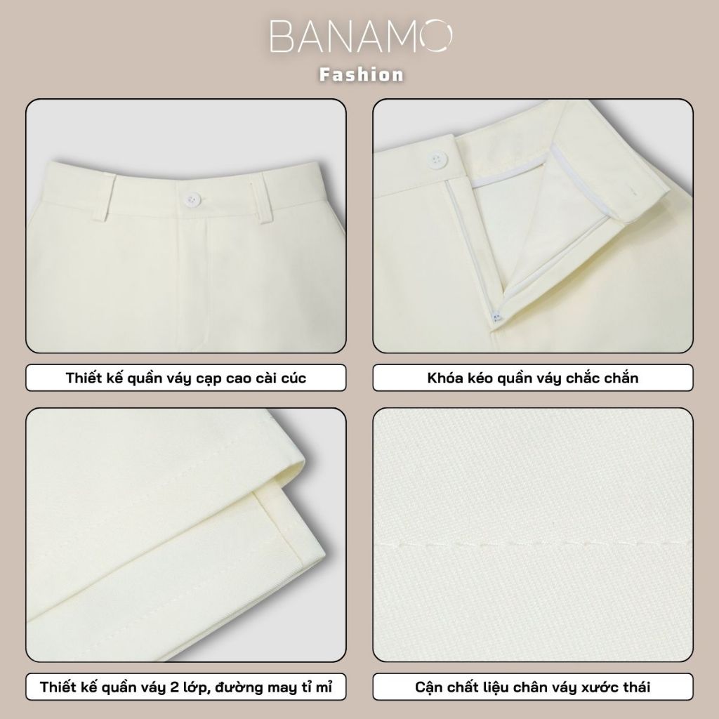 Quần váy nữ BIGSIZE Banamo Fashion chân váy ngắn chữ A cạp cao tôn dáng dễ phối đồ phong cách Hàn Quốc 594 | BigBuy360 - bigbuy360.vn