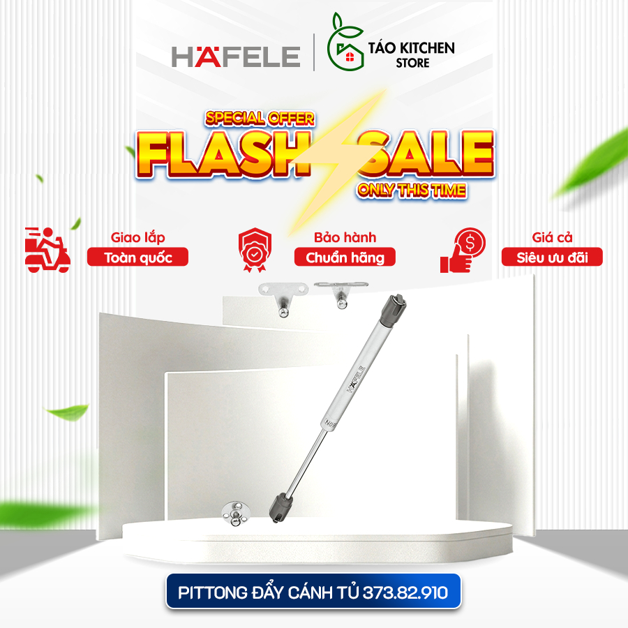 Pittong đẩy cánh tủ và Phuộc hơi pít tông cho tay nâng cửa Häfele 373.82.906/373.82.907/373.82.908/3