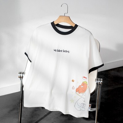 [BST We Bare Bear] Áo Thun BOO Unisex Form Boxy In Họa Tiết Gấu Ngộ Nghĩnh Đáng Yêu, Chất Liệu Thoáng Mát