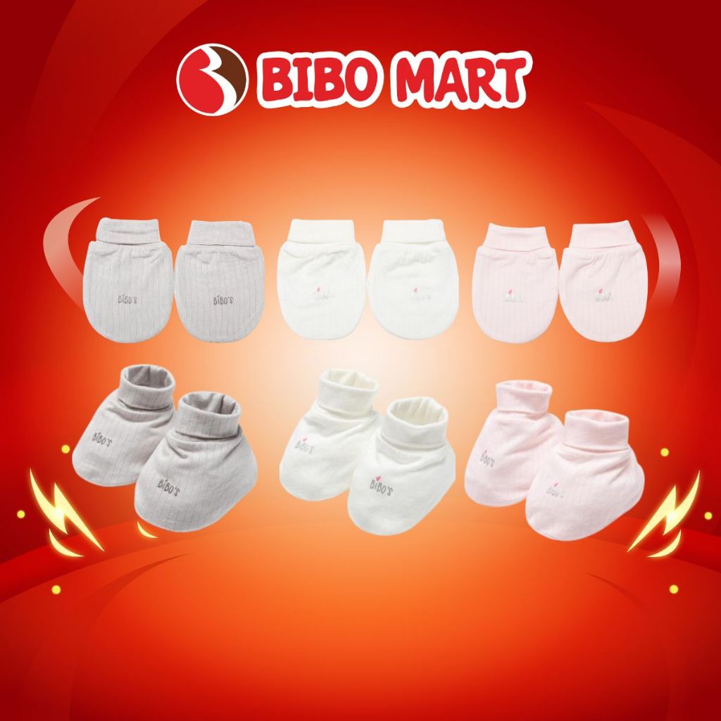 Bao Tay Bao Chân Sơ Sinh Bibo’s H10045 Màu Sắc Pastel Cho Bé - Bibo Mart