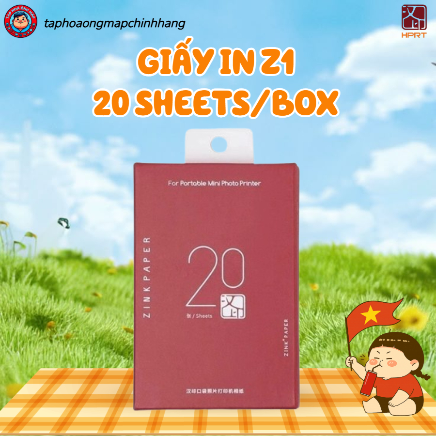 Giấy In Ảnh Zink Hprt Z1 50 Sheets/box - Công Nghệ Không Mực, Kích Thước Tiêu Chuẩn