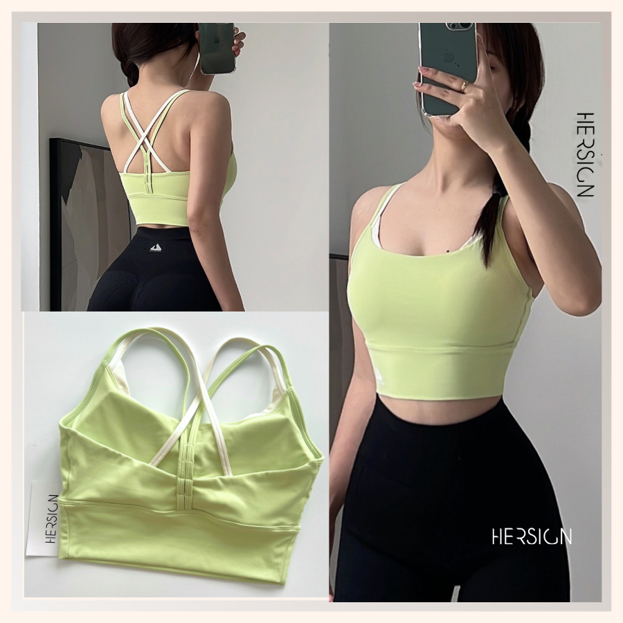 Áo bra tập gym nữ Áo thể thao nữ tập yoga phối màu HERSIGN-BRA46 BST HERSIGN CORELYNE
