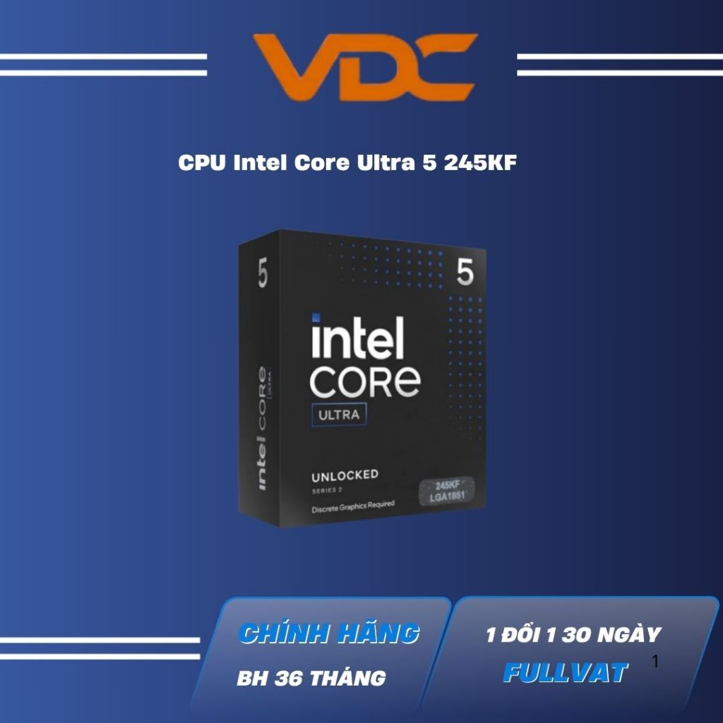 CPU Intel Core Ultra 5 245KF Box Chính Hãng