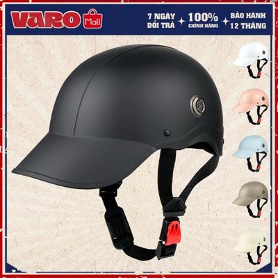 Mũ Bảo Hiểm Nửa Đầu Lưỡi Trai VaroHelmet, Nón Kết Mỏ Cứng Có Thông Gió Cao Cấp Chính Hãng