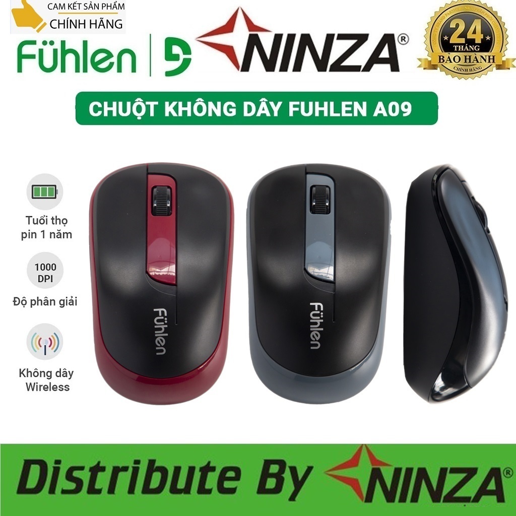 Chuột không dây Fuhlen A09B/ A09B Dual Mode - Hàng Chính Hãng Bảo Hành 2 Năm Ninza