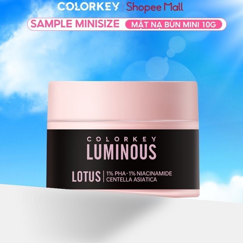 [Mini Size] Mặt Nạ Bùn COLORKEY LUMINOUS Làm Sạch Da Không Gây Khô Da Khi Dùng 10g/hũ