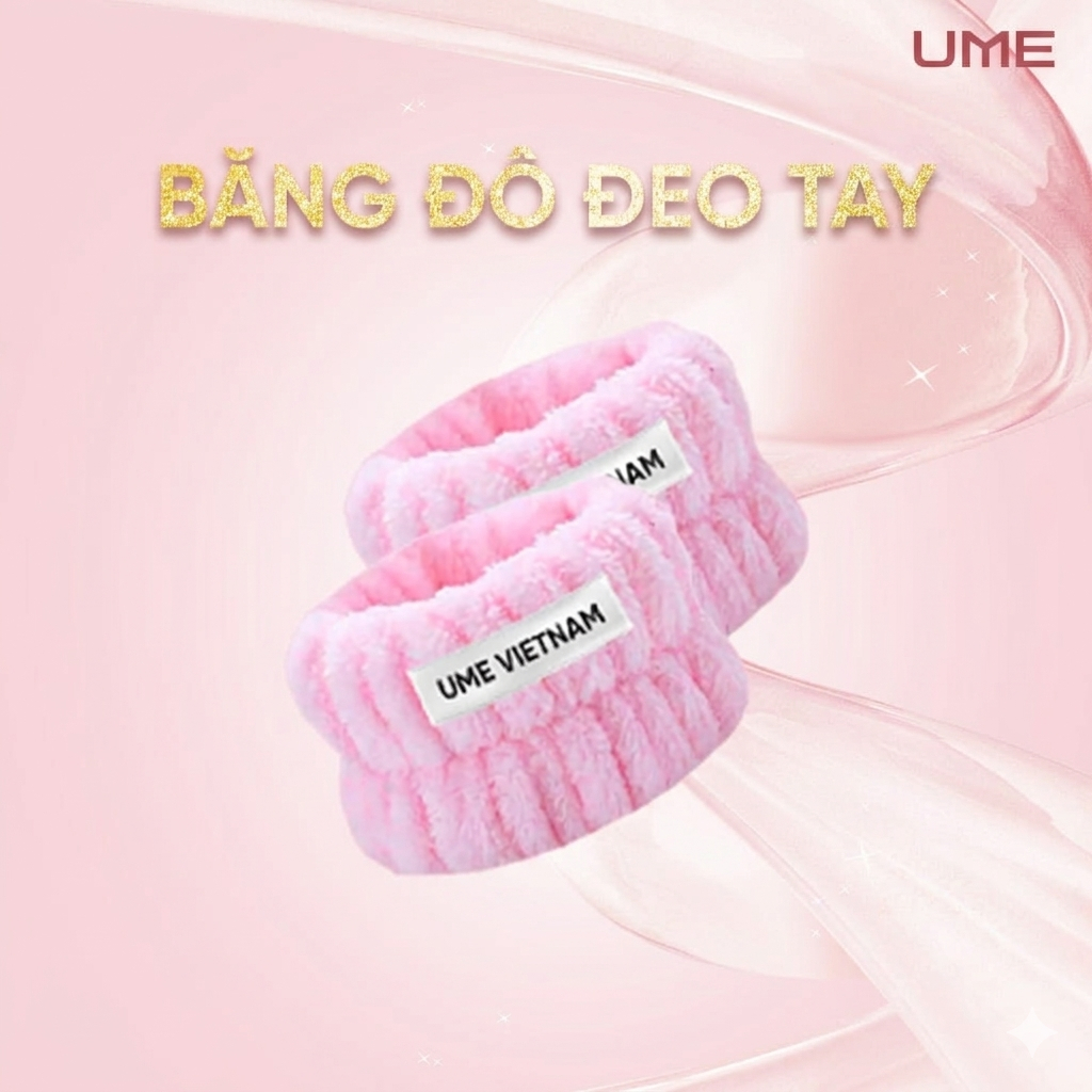 Băng đô đeo tay rửa mặt đa năng UME VIỆT NAM màu hồng