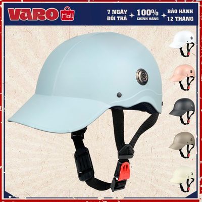 Nón Bảo Hiểm Lưỡi Trai Varo - Nón Bảo Hiểm 1/2 Kết Cứng, Mỏ Liền, Nón Kết Dành Cho Nam Nữ-BH 12 Tháng