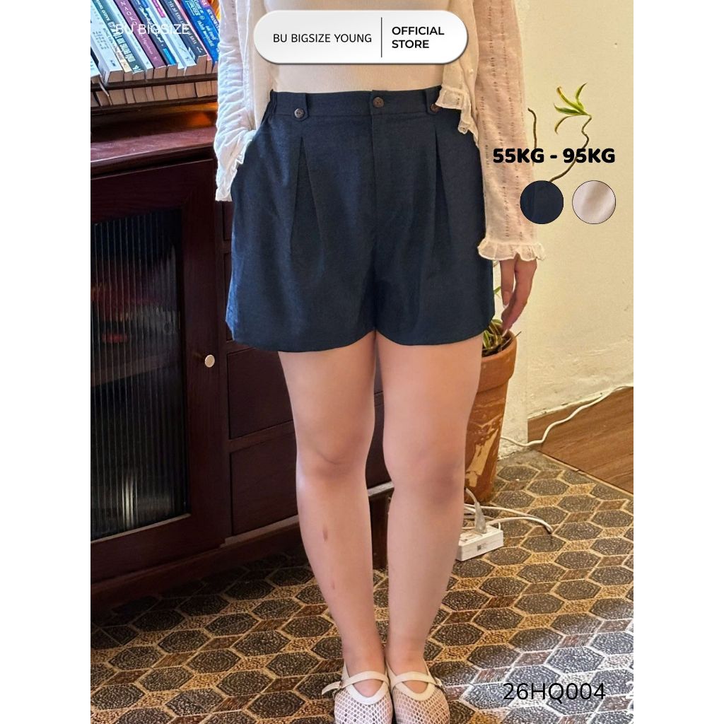 Quần short chun sau cá cạp BIGSIZE (55kg đến 95kg) – 26HQ004 - [BU Bigsize]