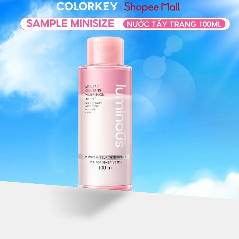 [MINISIZE -100ML] Nước Tẩy Trang Có Dầu COLORKEY Dễ Dàng Tẩy Trang Mọi Lớp Makeup, Không Gây Cay Mắt