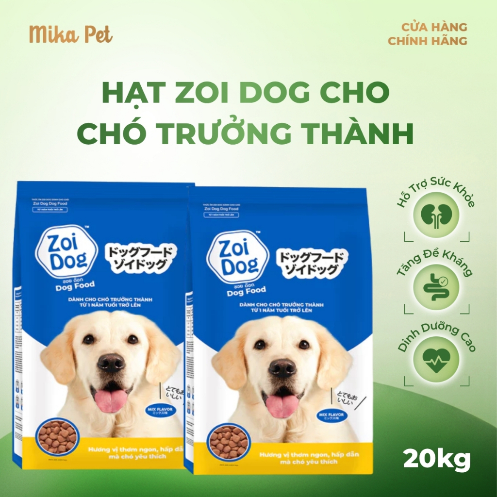 (Bao 20kg) Hạt Cho Chó Trưởng Thành Zoi Dog bao 20kg (1kg x 20 gói)-MM