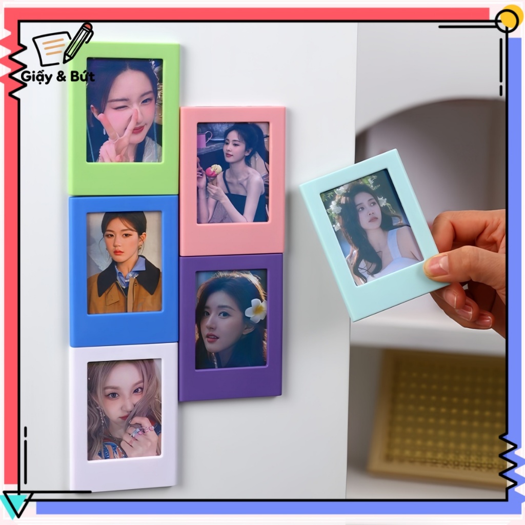 Khung ảnh nam châm tủ lạnh cho ảnh Instax mini – Cỡ 3 inch, có thể dùng làm album ảnh mini