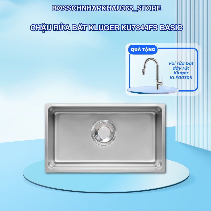 Chậu Rửa Bát Kluger KU7844FS Basic - Chất Liệu Thép Không Gỉ Posco 304 Bền Bỉ – Bossch365