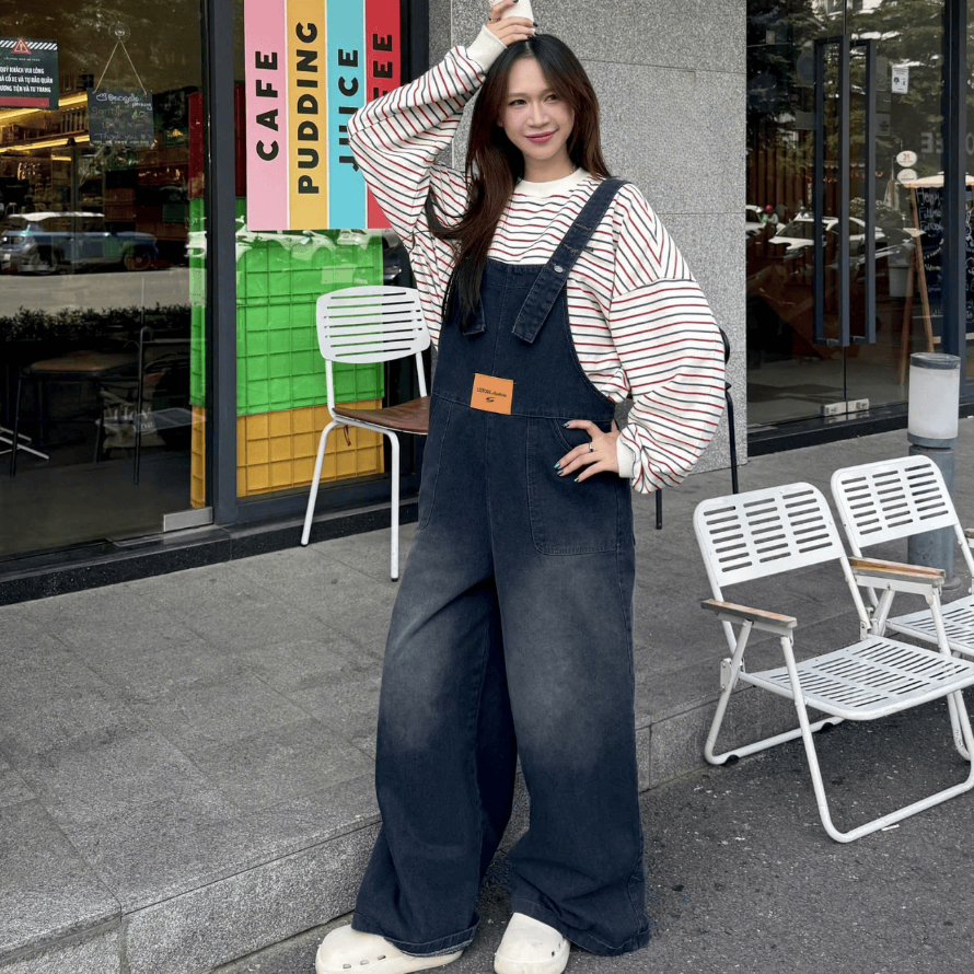 Quần Yếm Jeans SSS.A Form Unisex Túi Rộng Cá Tính | SSSTore.Aesthetic | BigBuy360 - bigbuy360.vn