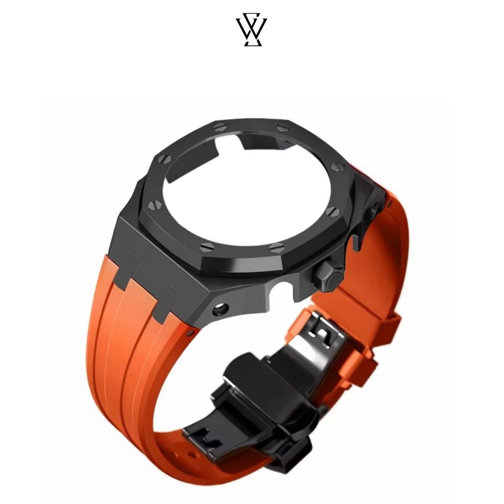 Bộ Dây Và Vỏ GA-2100 Custom AP cho các mẫu đồng hồ Casio GA2100, Vỏ Kim Loại Dây Cao Su/ Kim Loại