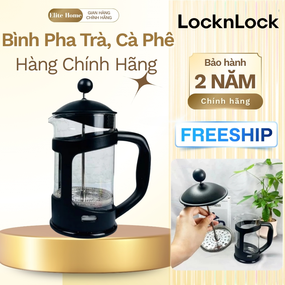 Bình Pha Trà Lock&Lock LLG018 800ml – Thủy Tinh Chịu Nhiệt, Lọc Trà Tiện Lợi