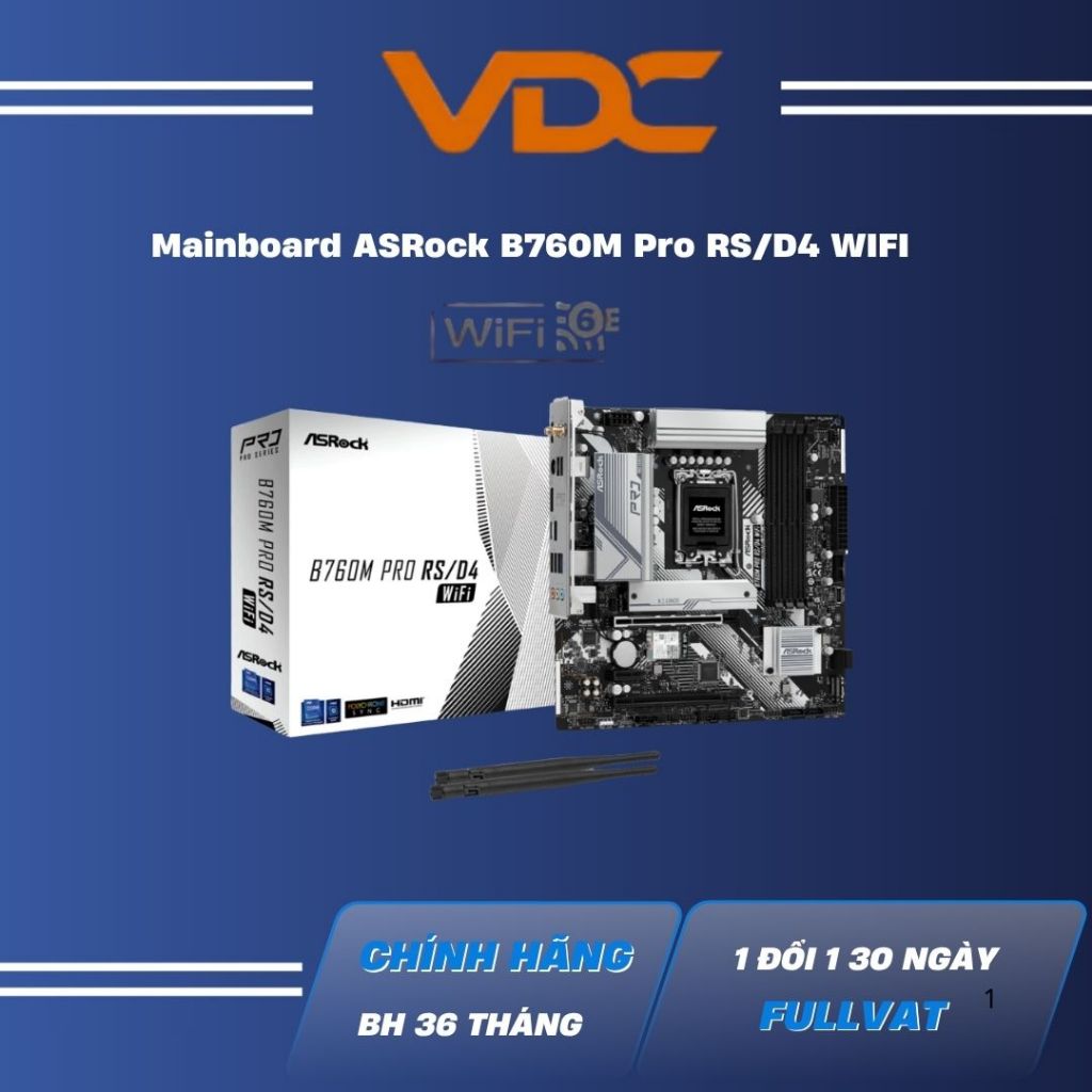 Mainboard ASRock B760M Pro RS/D4 WIFI
