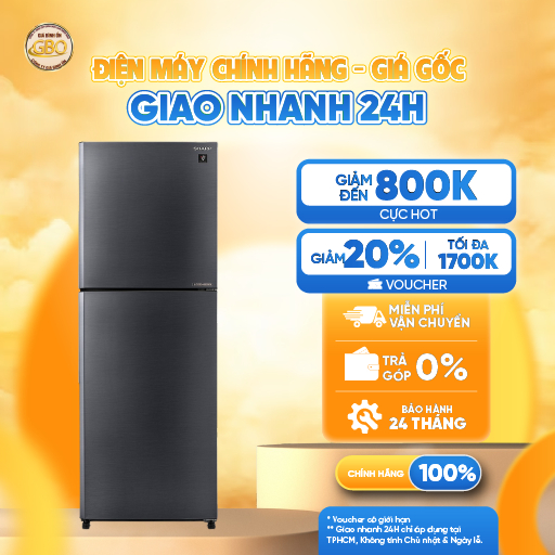 SJ-XP352AE-DS - Tủ Lạnh Sharp Inverter 330 lít