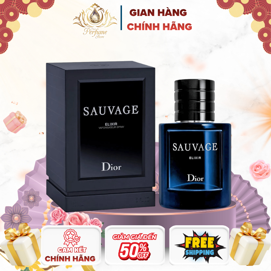 [Chính Hãng] Nước Hoa Dior Sauvage Elixir 60ml – Hương Nam Tính Quyền Lực, Cuốn Hút Full Box
