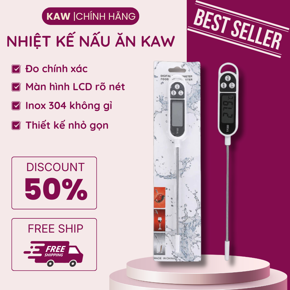 Nhiệt Kế Nấu Ăn, Pha Sữa KT300, An Toàn, Đo Nhanh, Độ Chính Xác Cao, BH 01 Đổi 01