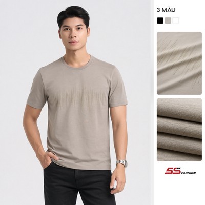 Áo Thun Nam Ngắn Tay 5S FASHION Chất  COTTON SORONA GRAPHIC TEE M0ATS26039