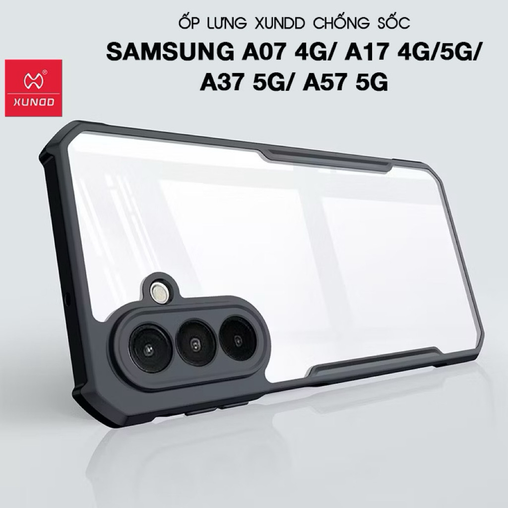 [Hỏa Tốc ] Ốp lưng XUNDD Saámung A37/ A57/ A07 4G/ A17 4G 5G - Chống shock, Mặt lưng trong, Viền TPU
