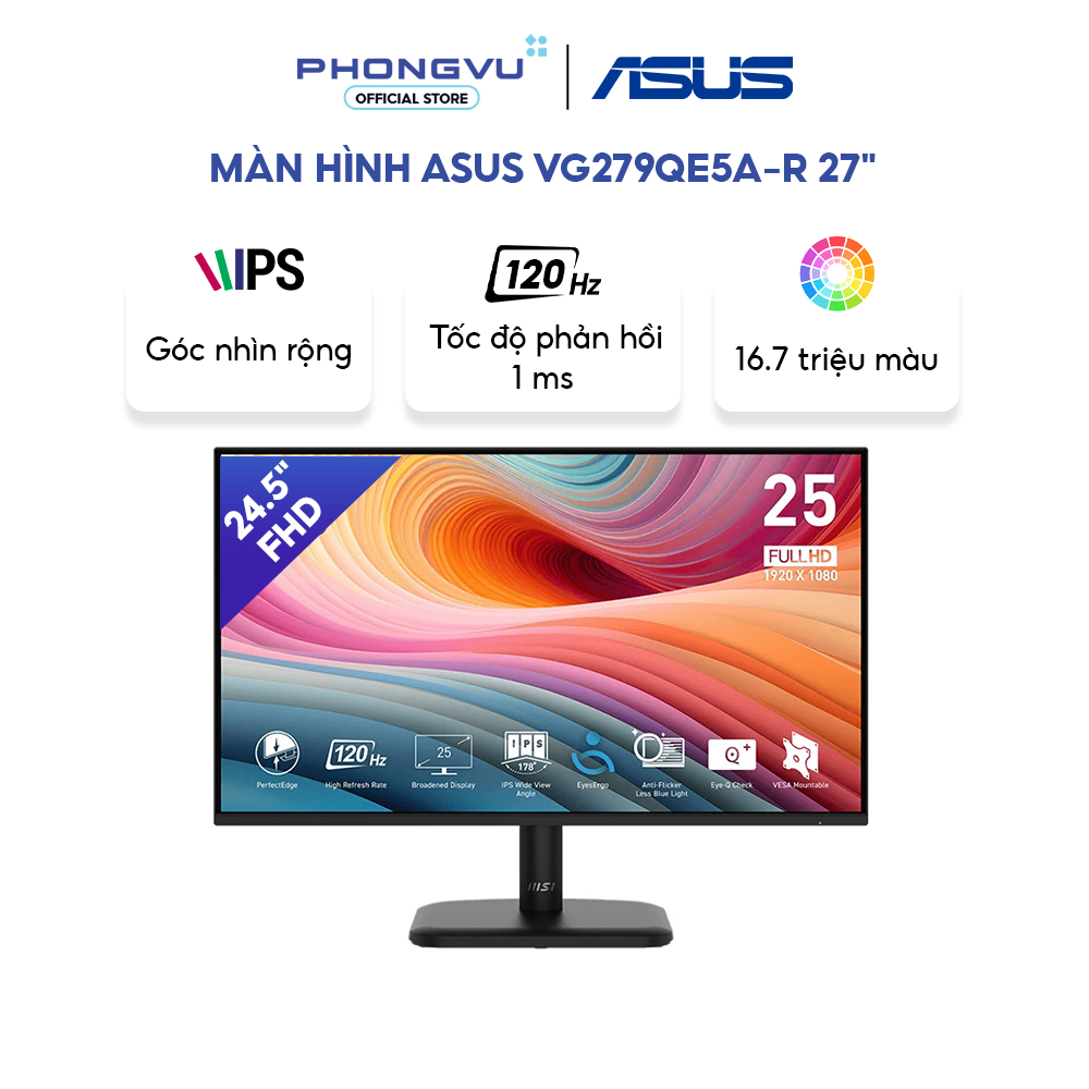 Màn hình Msi PRO MP251L E2 24.5" (FHD 1920 x 1080/ IPS/ 120Hz/ 1 ms) - Bảo hành 24 tháng