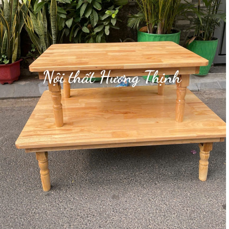 Bàn Bệt, Bàn Gấp Gọn Chân Tiện Gỗ Cao Su Bền Đẹp