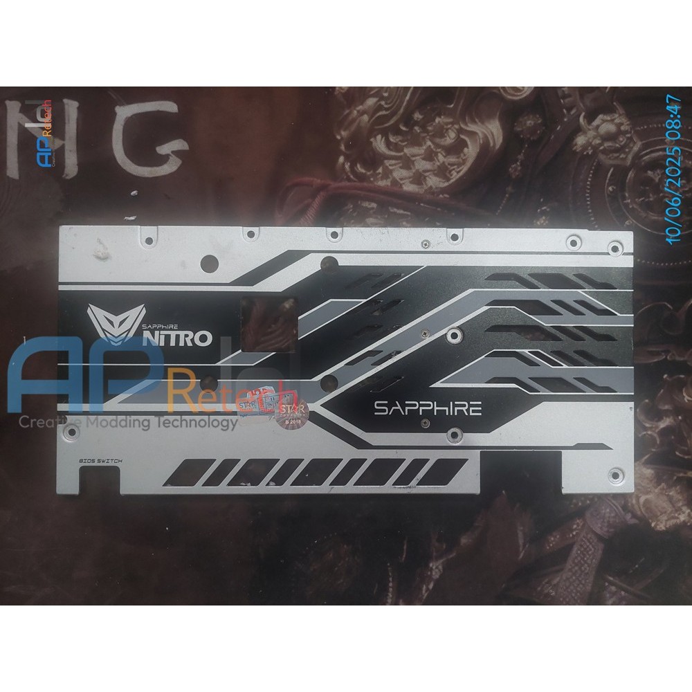 Ốp lưng Backplace VGA Sapphire RX 570, RX 580 NITRO+