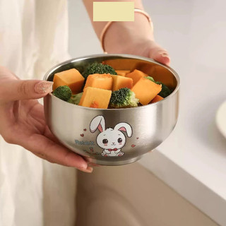 Bát inox cách nhiệt siêu nhẹ,Bát ăn cơm cho bé inox 400ml in hình màu cho bé trai bé gái 3 lớp cách nhiệt in hình cute