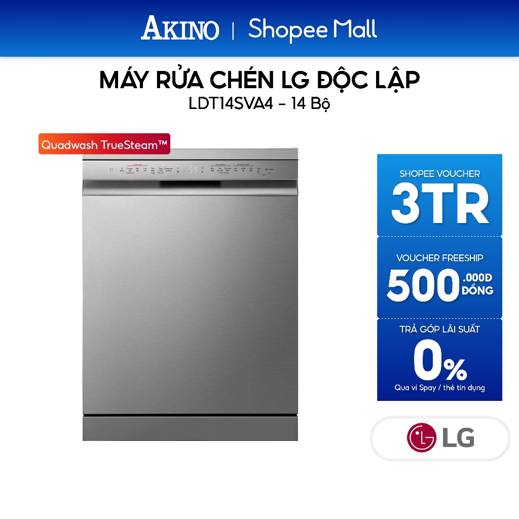 Máy rửa chén độc lập LG LDT14SVA4 - Hàng Chính Hãng