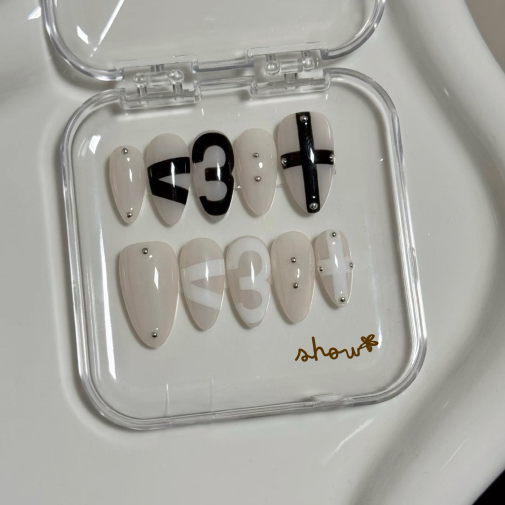 Nailbox thạch vẽ <3 trắng đen SHOW - Nailbox basic 1
