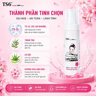 Dung dịch vệ sinh phụ nữ TS6 - 180ml giảm ngứa, mùi hôi, cân bằng pH