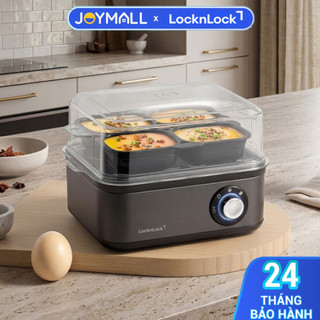 Máy Hấp Trứng Đa Năng LocknLock Multi Egg Cooker EJE223GRY Màu Xám, Hàng Chính Hãng, Nhựa PC, Thép Không Gỉ - JoyMall