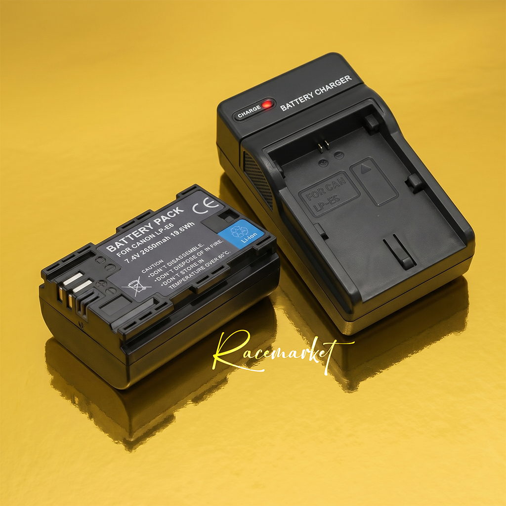 Dock Sạc Pin Canon LP-E6 (LC-E6 / LC-E6E) Cho pin máy ảnh Canon EOS – Tự ngắt, chân gập