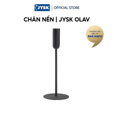 Chân nến | JYSK OLAV | kim loại | đen | Ø9xC24cm