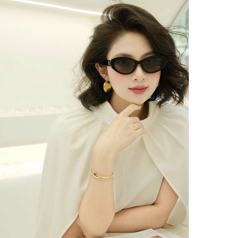 [ Eyes By BOHEE ] - Kính râm thời trang gọng nhựa ACETATE cao cấp thiết kế dáng mắt mèo   - K16