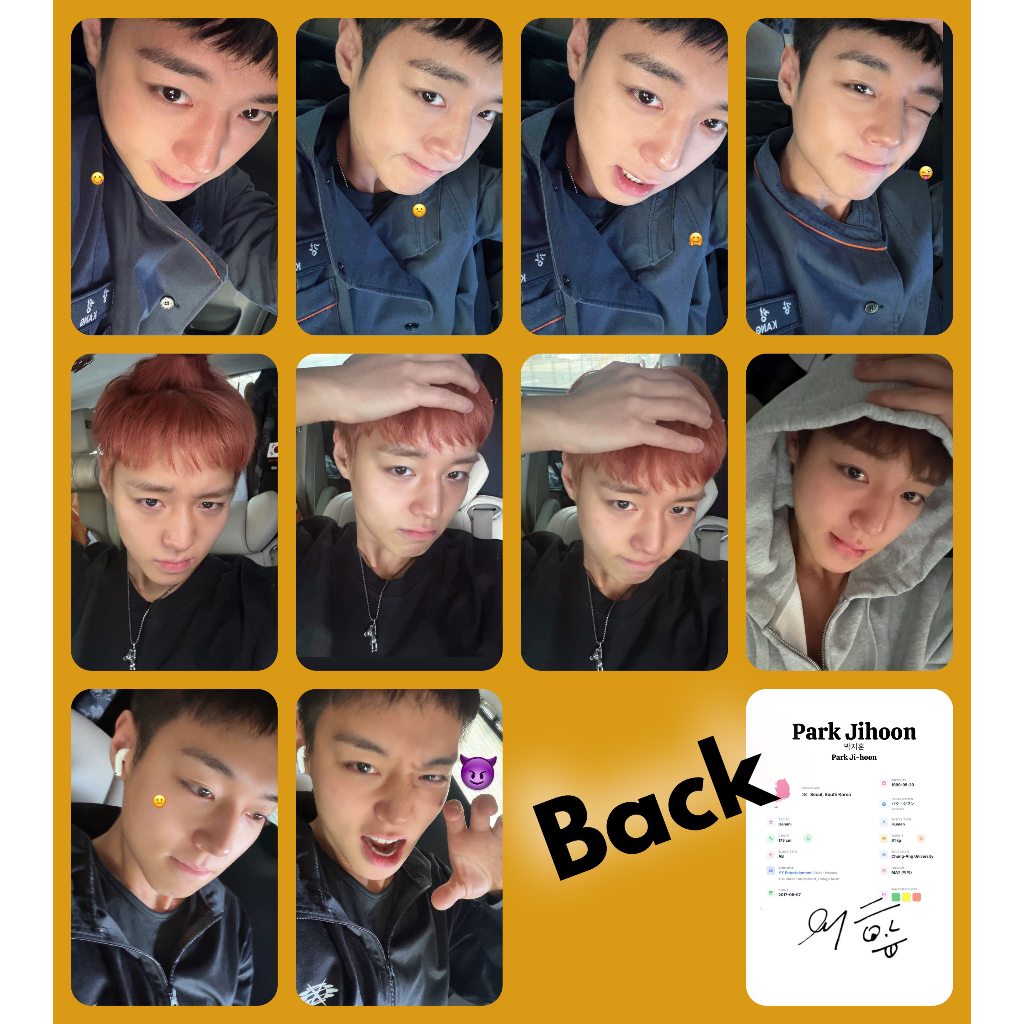 Set card bo góc 2 mặt PARK JIHOON